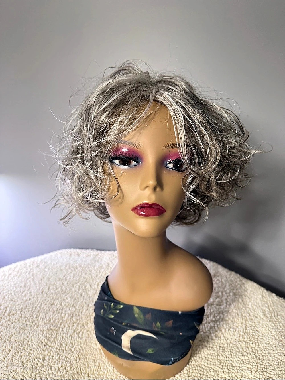 Paula Young Meryl Wig Silverly Moon Gray & White Curly Wig